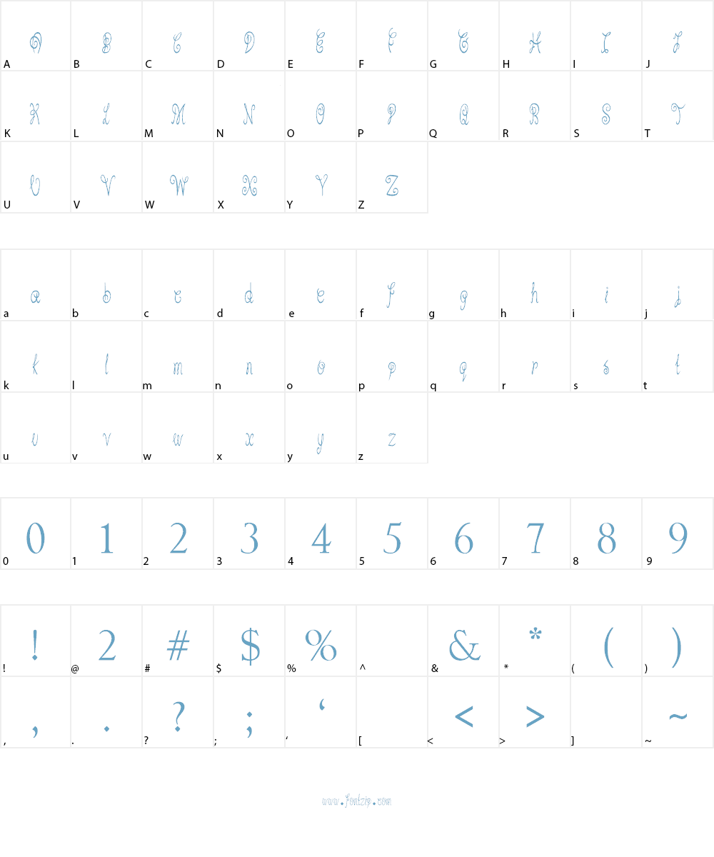 Pixie Moon Font Character